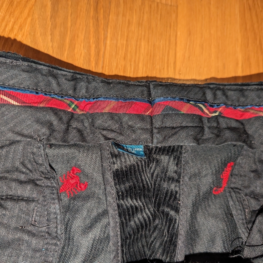 Polo by Ralph Lauren Black Corduroy Pants with Red Embroidery - Picture 8 of 16